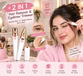 Painless Lip Hair Removel 2 in 1 Hair Removing white Eyebrow Trimmer 2 in 1 painless Eyebrow trimmer and Facial Hair removel 2 in 1 jari flawless and Epilator, Lips Hair Removel, Nose  Hair Removal for women Rechargeable Trimmer with Light and USB