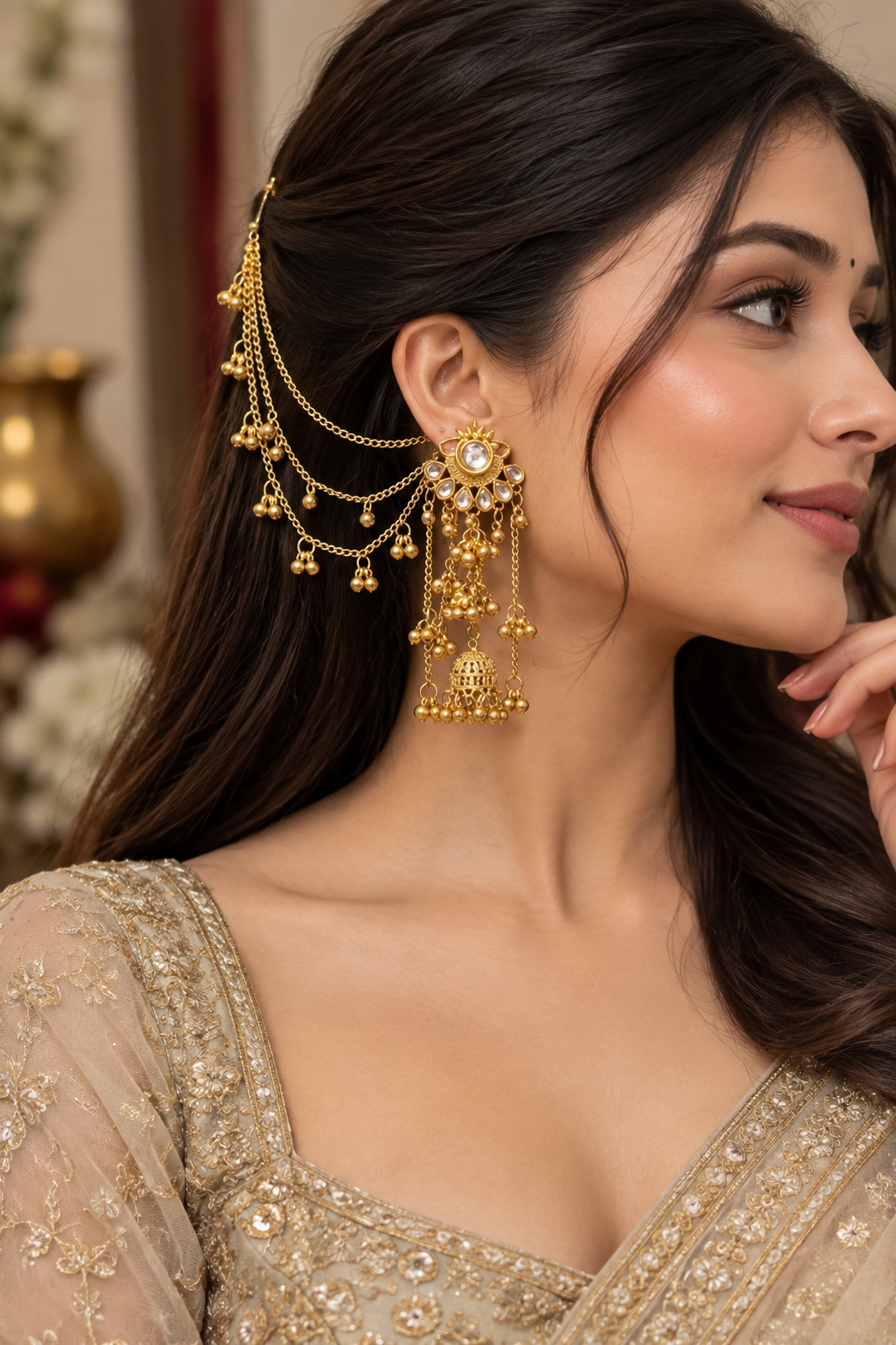 Kashmiri Ghungharoo Earring Set for Women | Ethnic Oxidized Ghungharoo Earring | Handmade Hoor Store for Festivals & Weddings