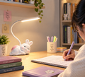 GEETA TRADERS Cute Bunny LED Rabbit Study Lamp with Night Light on Butt - Perfect for Kids!