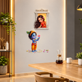 Divine Krishna Ji With Radha Rani Love Wall sticker Self-Adhesive Vinyl Devotional Sticker for Home and Pooja Ghar