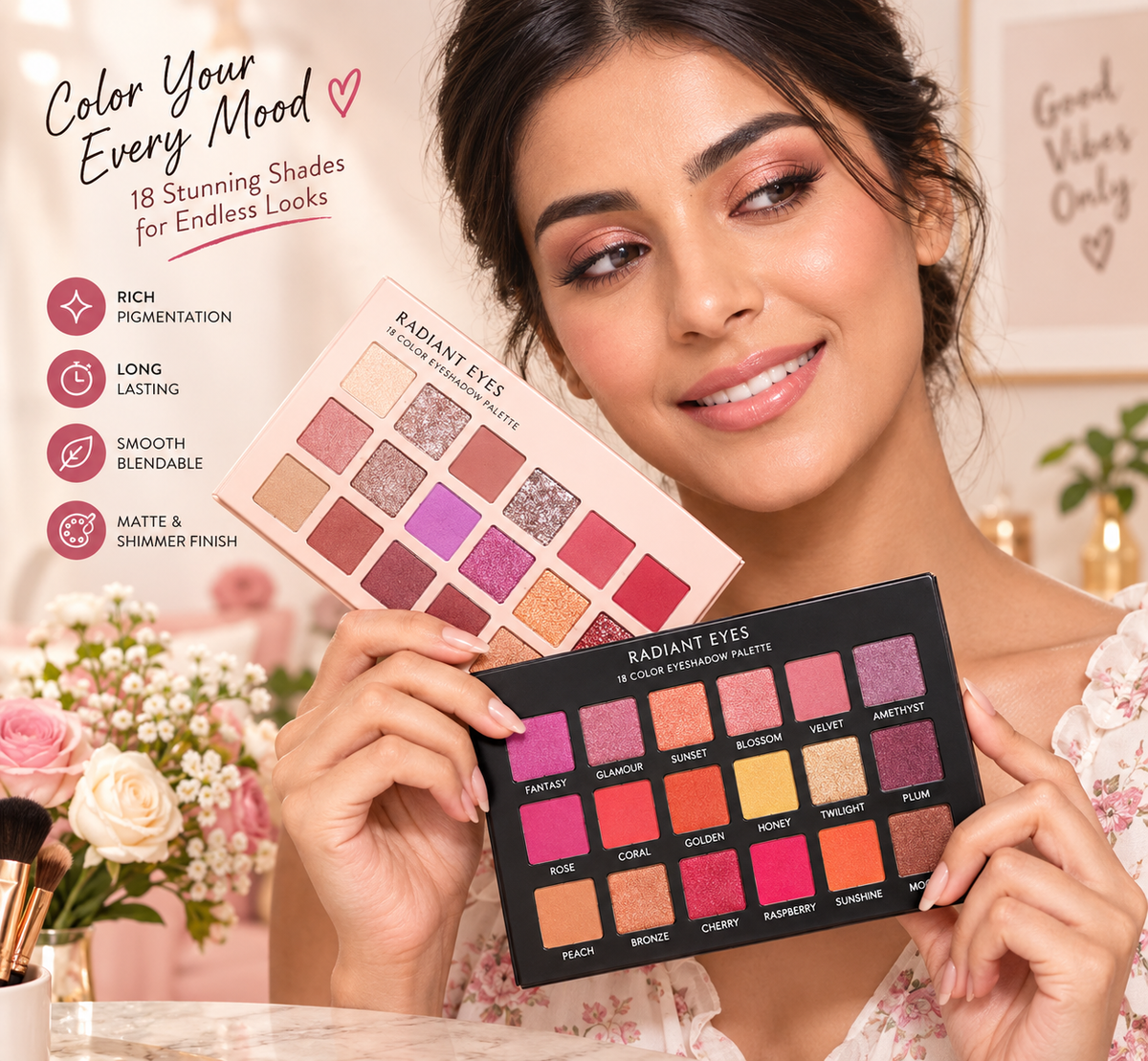 EYESHADOW 36MULTICOLOR with 13 pic makeup brush pack of 3 items