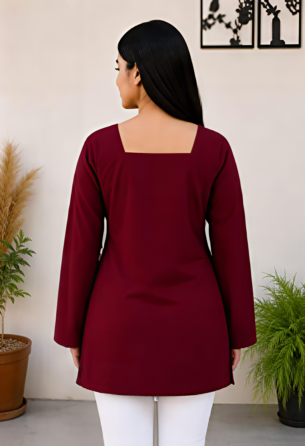 Women Rayon Solid Bell Sleeve Long Top Combo Pack of 2 | Casual Office Wear Tunic Tops | Stylish Korean Style Long Kurti for Women