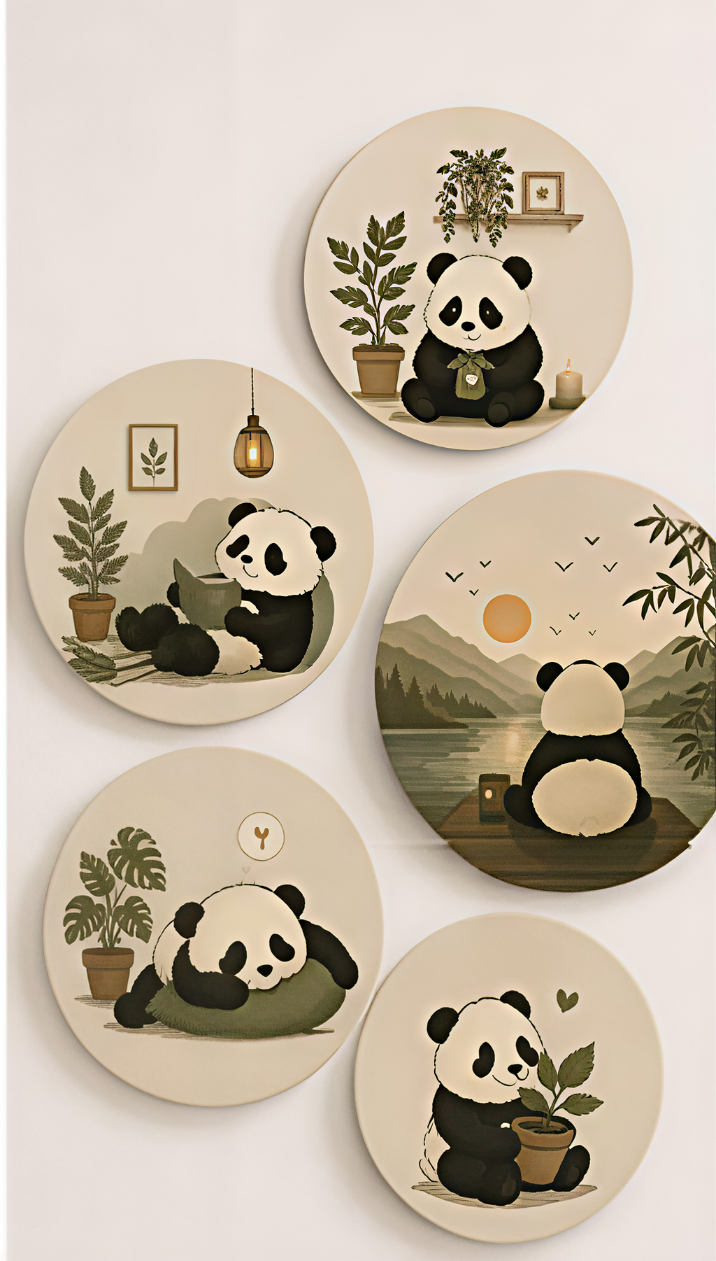 Unique way wall hanging Beautifull panda wall decor item