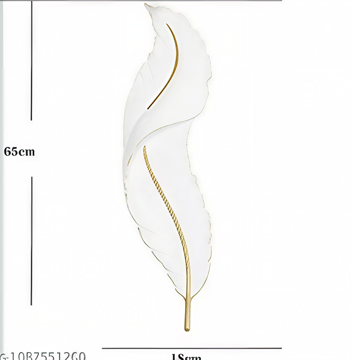 Bedroom Luxury White Living Room Light Fixture Modern Feather Design Indoor Lustre New Resin Lamps siz 60Cm Hight Feets 23Cm L inches (Color White and Gold)