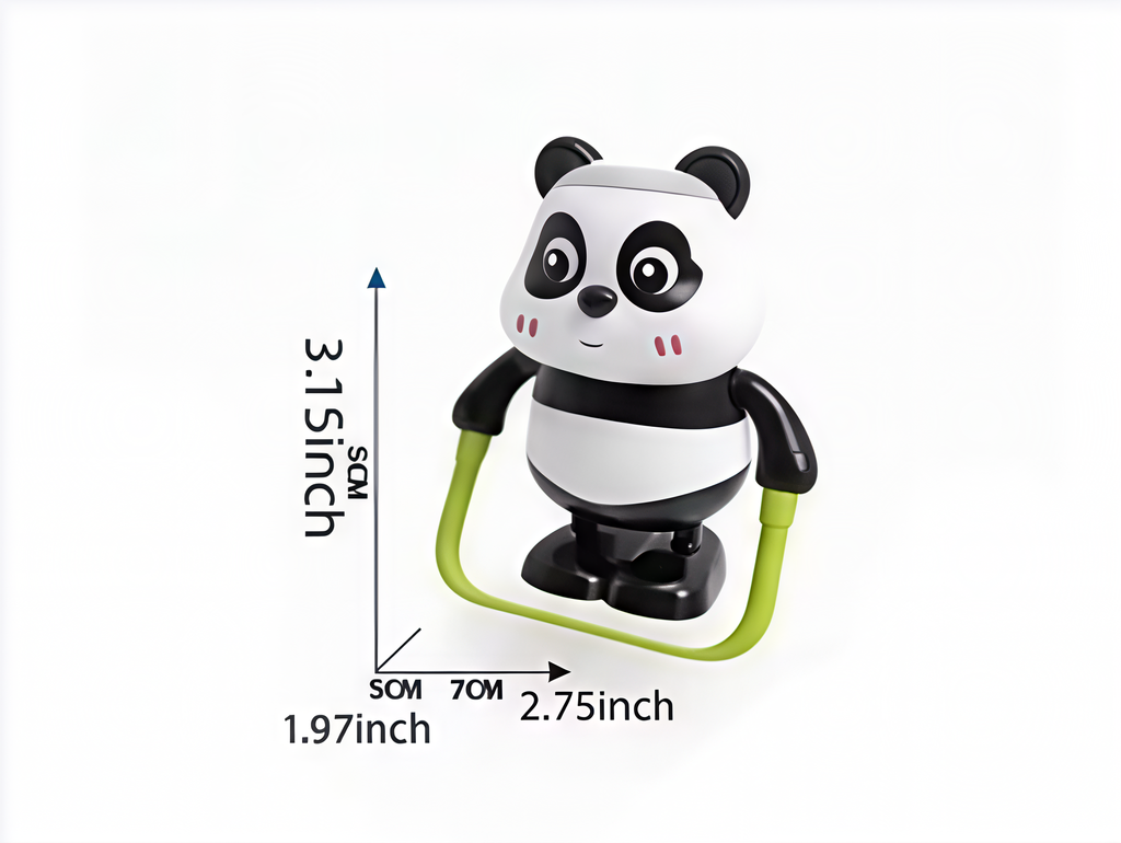 Cute Panda Toy Action Figures Set, Interactive Moving Panda Toy with Rotating Motion, Fun Desk Display Panda Figurines for Kids and Office Decor (3PCS Set)