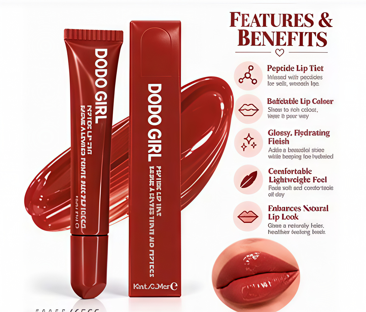DODO GIRL Lip Gloss Pack of 3 | Moisturizing Shiny Lip Gloss Set | Long Lasting Hydratingl Lips.
