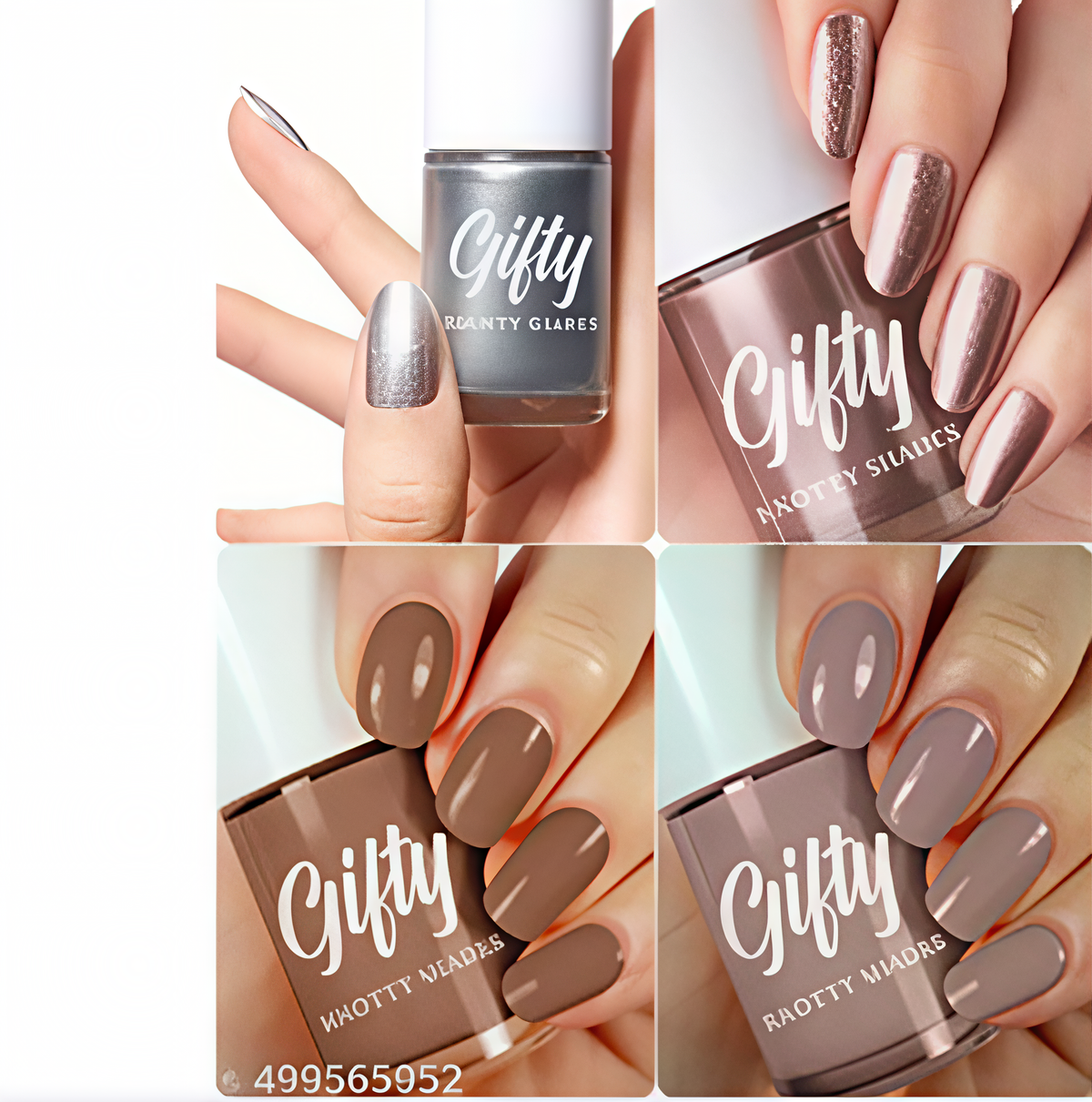 GIFTY Nail Polish Set| Long Stay, Quick Dry Nail Paint Combo (Pack of 4)
