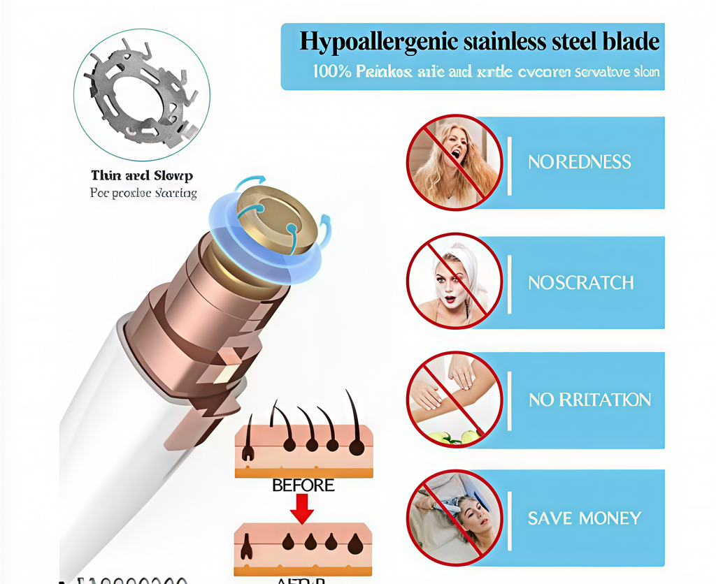 Painless Lip Hair Removel 2 in 1 Hair Removing white Eyebrow Trimmer 2 in 1 painless Eyebrow trimmer and Facial Hair removel 2 in 1 jari flawless and Epilator, Lips Hair Removel, Nose  Hair Removal for women Rechargeable Trimmer with Light and USB