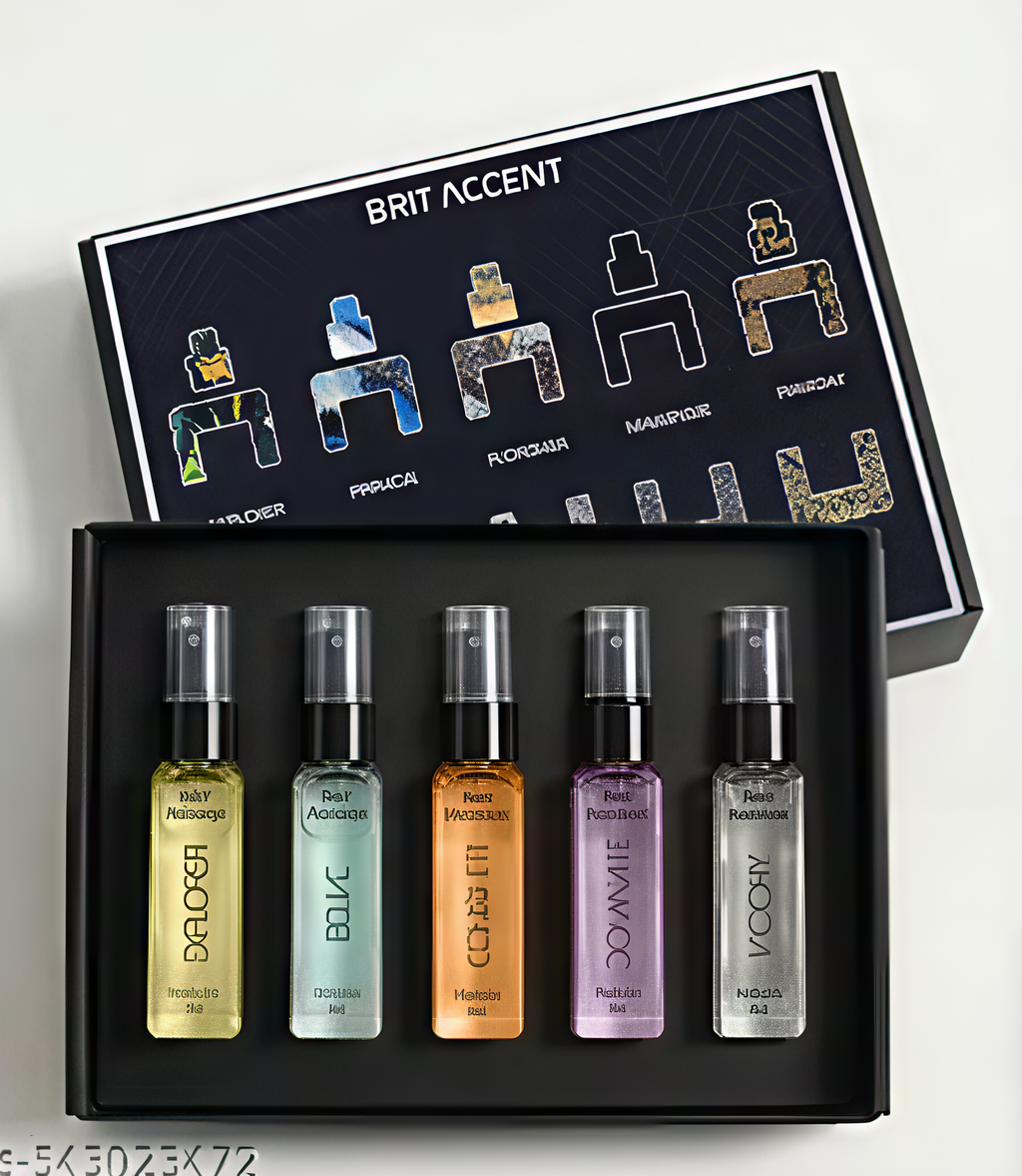 BRIT ACCENT | Perfume Gift Pack for Men | 5 x 8ml | Premium Fragrances| Eau de Toilette - 40 ml