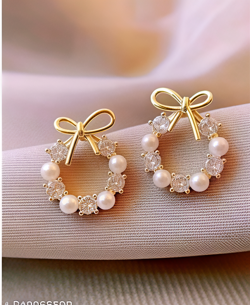 Elegant Pearl & Crystal Earrings Combo for Girls and Women