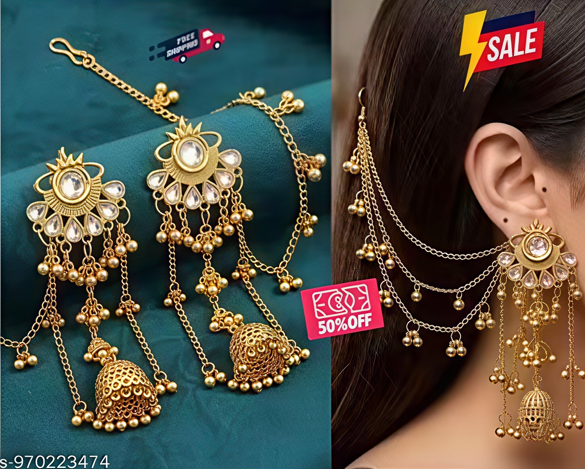 Kashmiri Ghungharoo Earring Set for Women | Ethnic Oxidized Ghungharoo Earring | Handmade Hoor Store for Festivals & Weddings