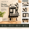 HOME Keychain Holder ( Matte Black and White) Premium Quality